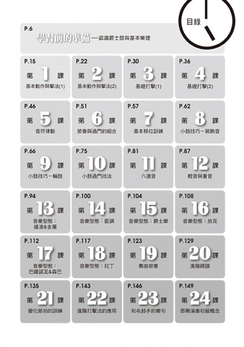爵士鼓完全入門24課