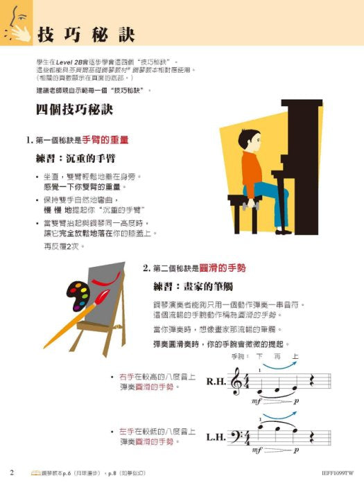 芬貝爾基礎鋼琴教材 Level 2B 技巧