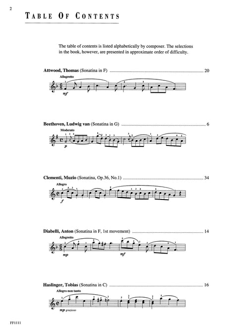 Piano Sonatinas Developing Artist Original Keyboard Classics Book 2