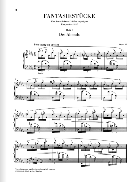 Schumann Fantasy Pieces op. 12