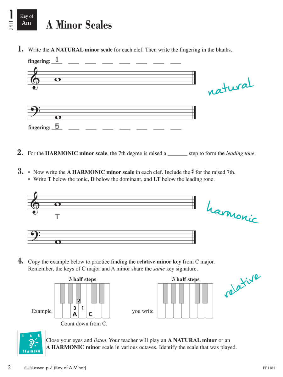 Piano Adventures Theory Book Level 3B