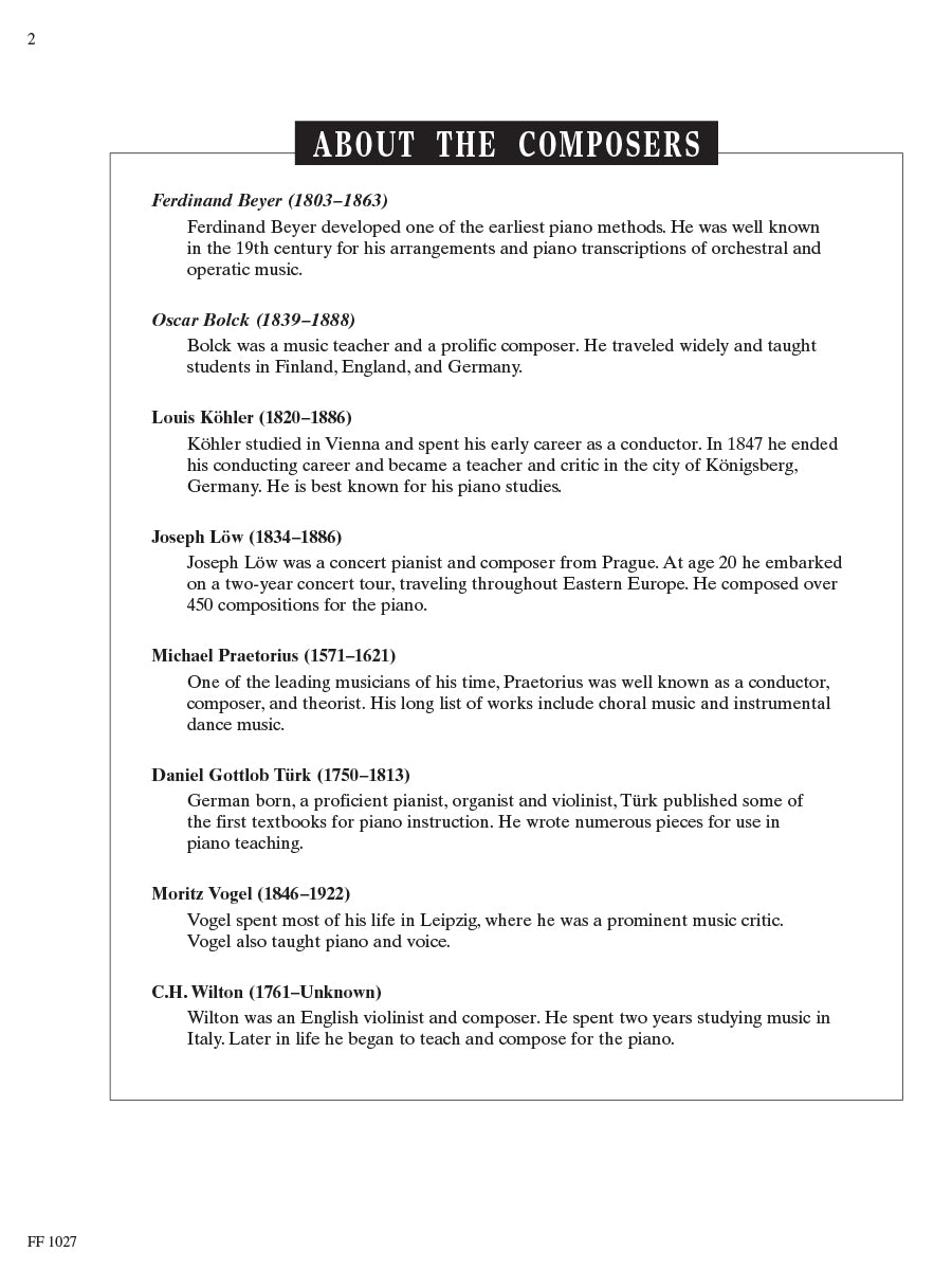 Preparatory Piano Literature Developing Artist Original Keyboard Classics