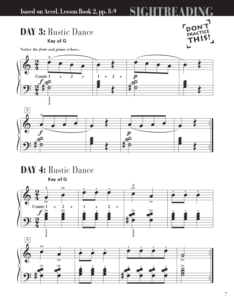 Accelerated Piano Adventures Sightreading Book 2