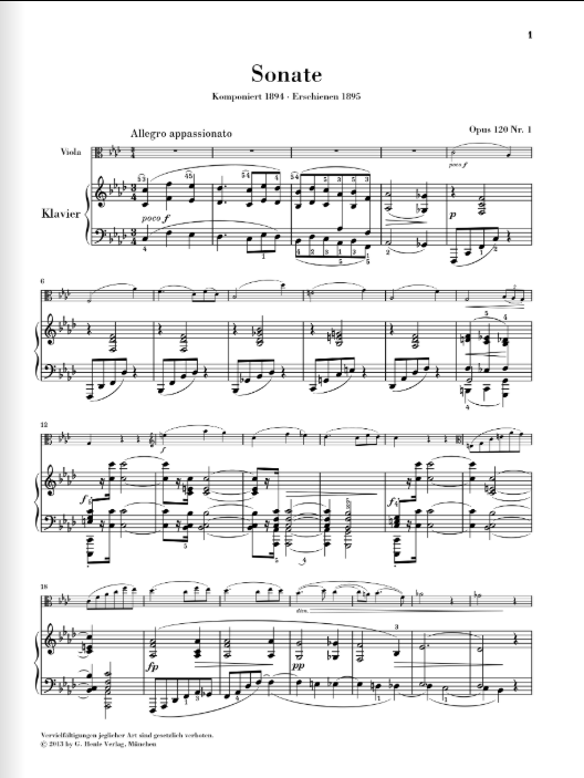 Brahms Clarinet Sonata op. 120