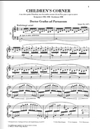 Debussy Children's Corner, Little Suite for Piano