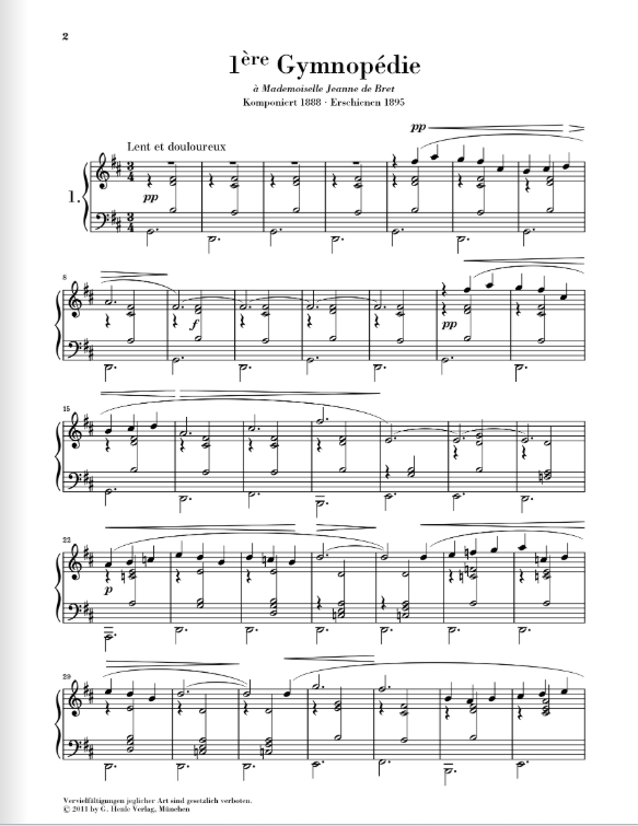 Erik Satie Gymnopédies