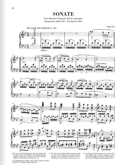Schumann Piano Sonata g minor op. 22 with original last movement