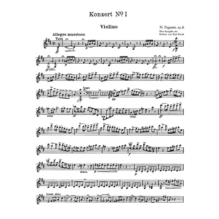 帕加尼尼 第一號協奏曲D大調 作品6