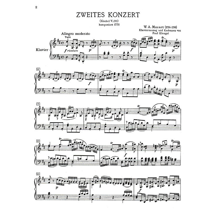 莫札特 第二號協奏曲D大調 作品211