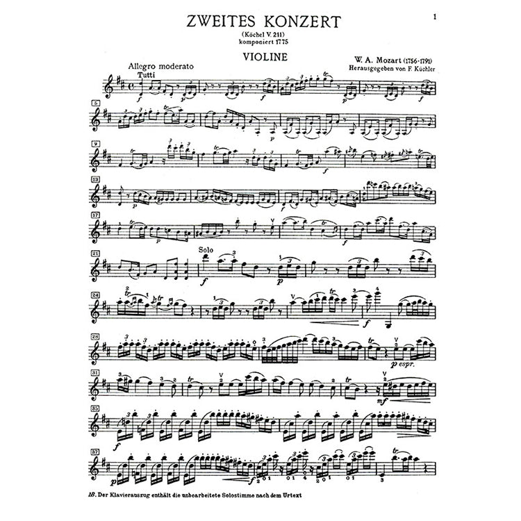 莫札特 第二號協奏曲D大調 作品211