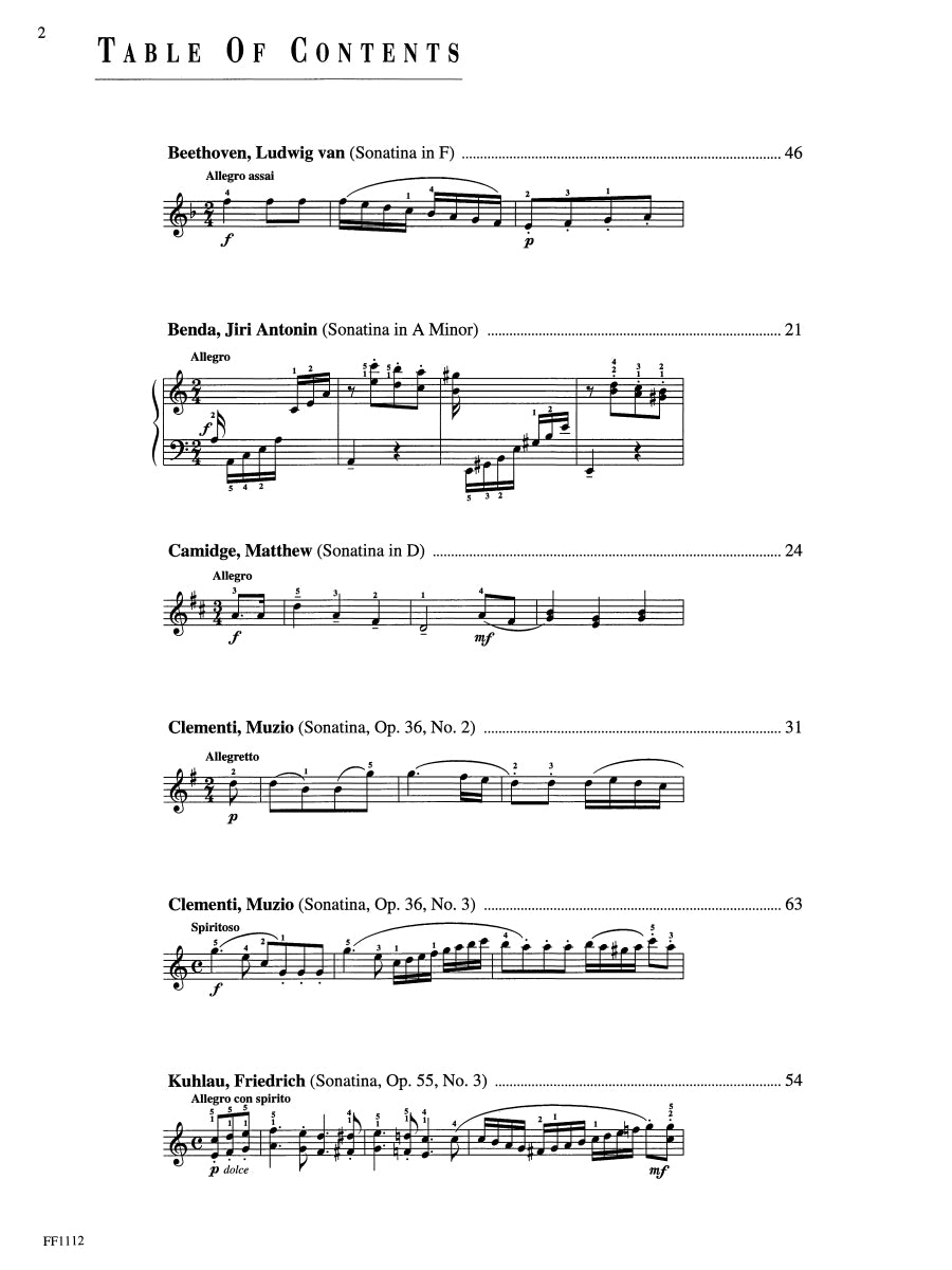 Piano Sonatinas Developing Artist Original Keyboard Classics Book 3