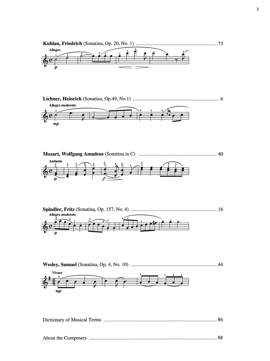 Piano Sonatinas Developing Artist Original Keyboard Classics Book 3