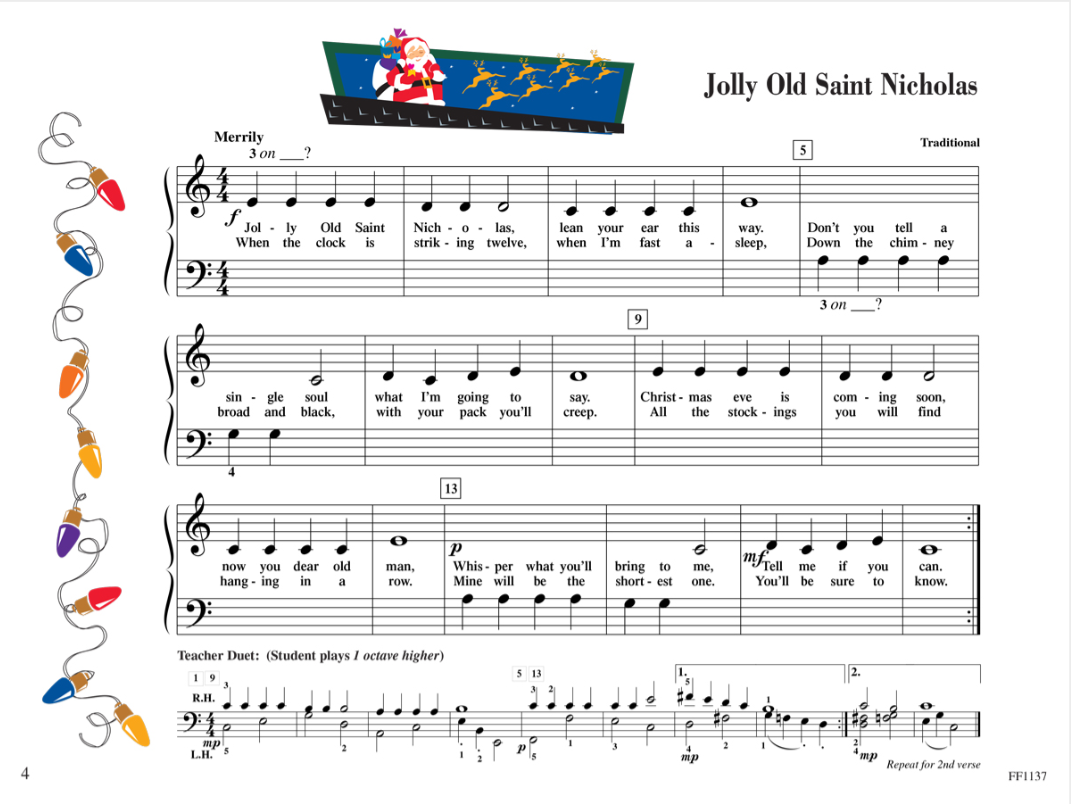 Piano Adventures Christmas Book Primer Level