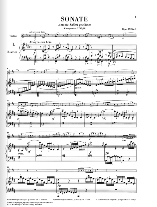 Beethoven Violin Sonatas, Volume I