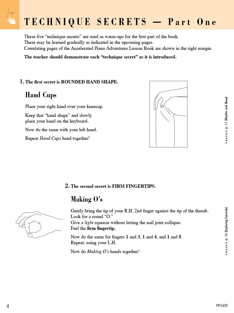 ACCELERATED PIANO ADVENTURES Tech Book 1