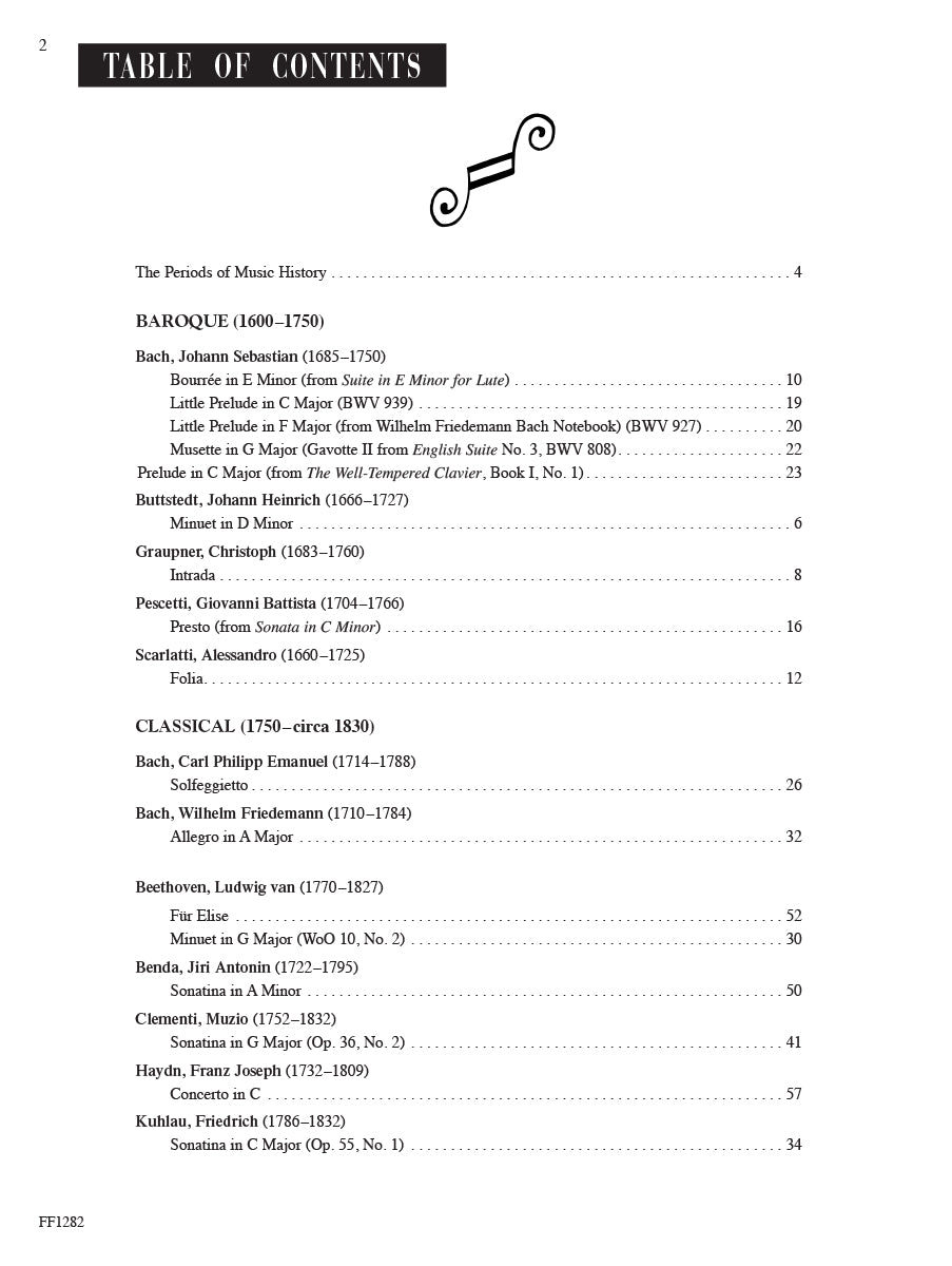 Piano Literature Developing Artist Original Keyboard Classics Book 4