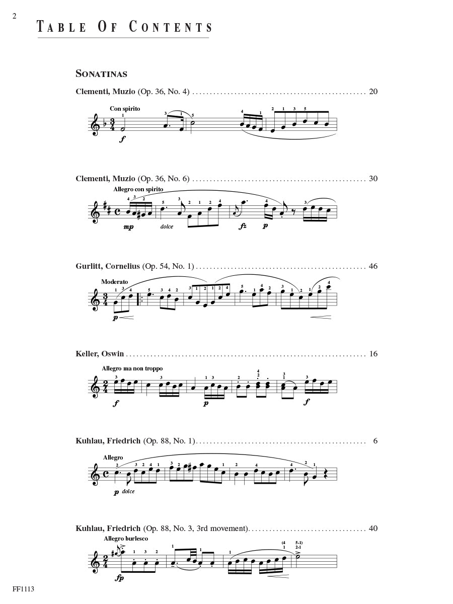 Piano Sonatinas Developing Artist Original Keyboard Classics Book 4