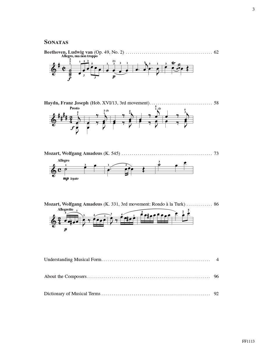 Piano Sonatinas Developing Artist Original Keyboard Classics Book 4