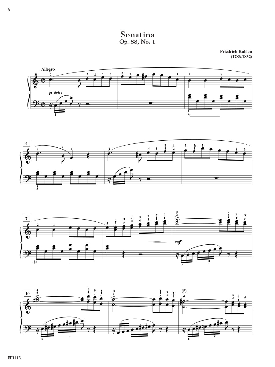 Piano Sonatinas Developing Artist Original Keyboard Classics Book 4