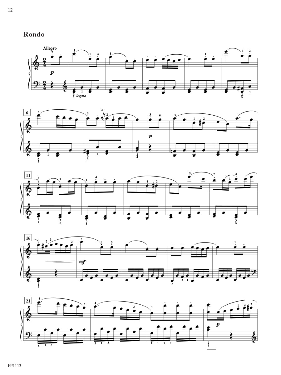 Piano Sonatinas Developing Artist Original Keyboard Classics Book 4