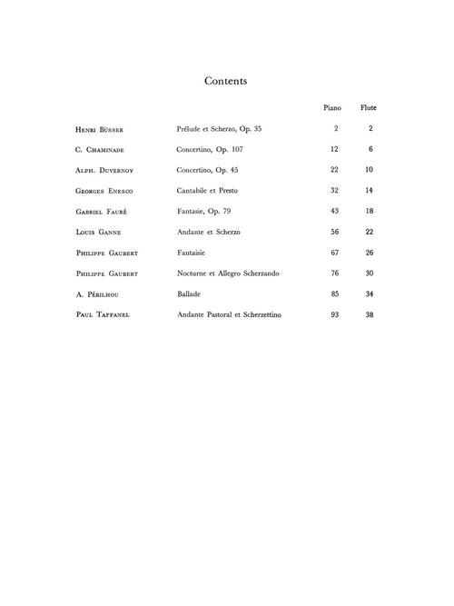 Flute Music by French Composers