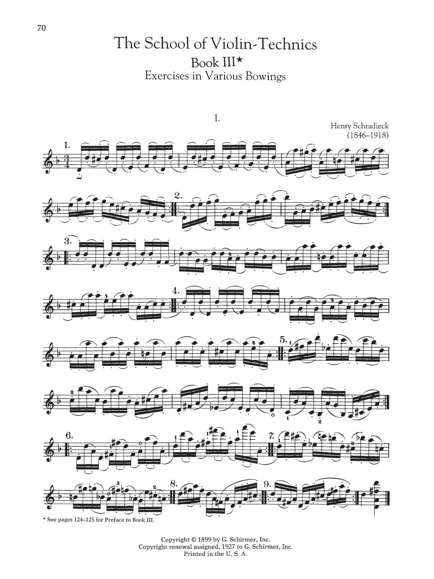 The School of Violin Technics Complete (SCHRADIECK)
