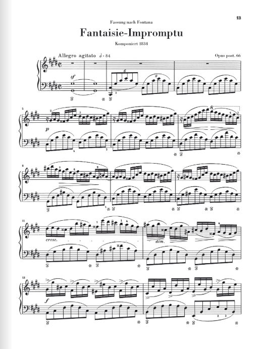 Chopin Fantaisie-Impromptu c sharp minor op. post. 66