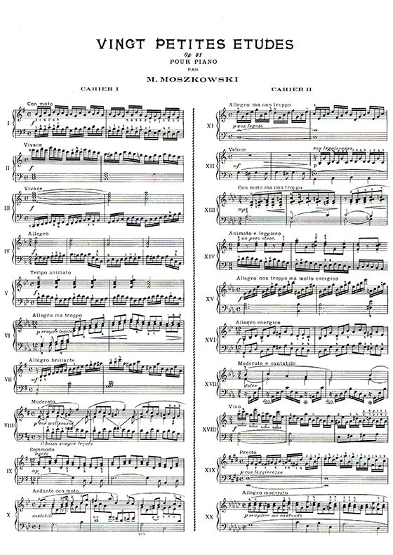 莫茲可夫斯基 鋼琴小練習曲集 作品91