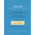 Concerto for two Violins, Strings and Basso continuo in D minor BWV 1043