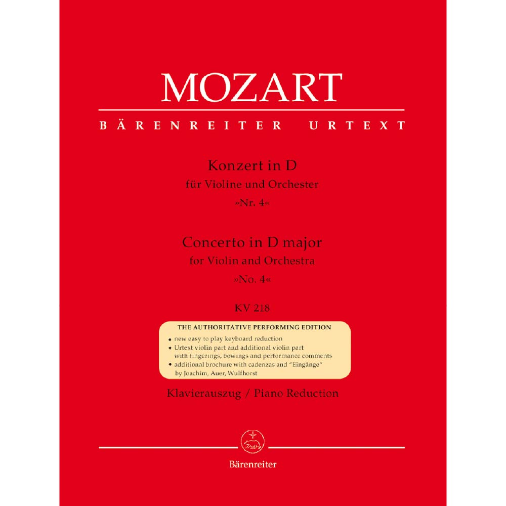 Concerto for Violin and Orchestra no. 4 in D major K. 218