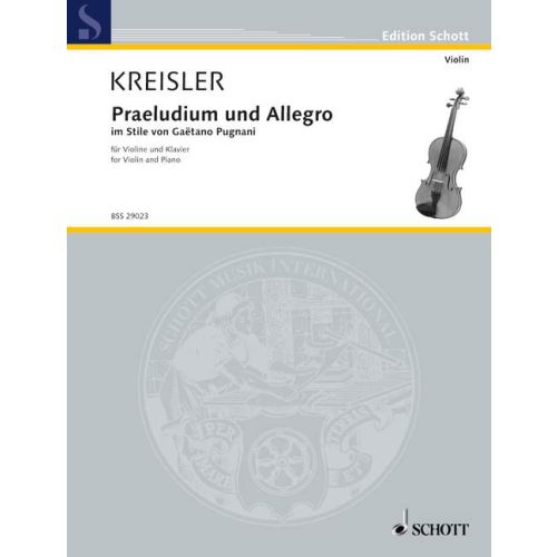 Kreisler Praeludium and Allegro in Style of Gaetano Pugnani