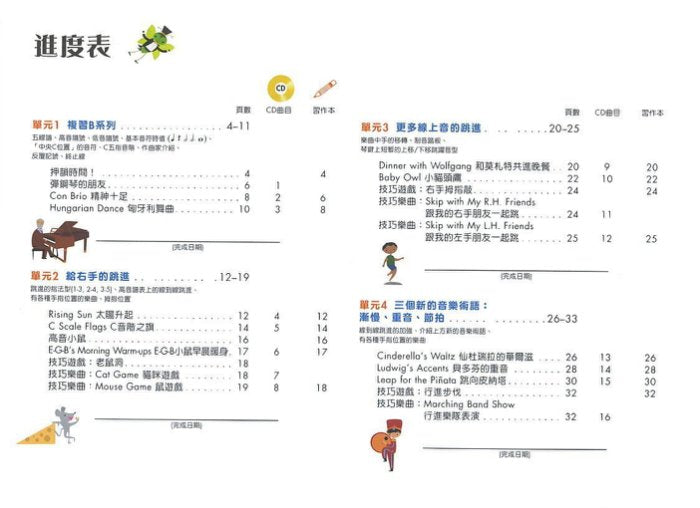 芬貝爾基礎鋼琴教材 預備級 教本C
