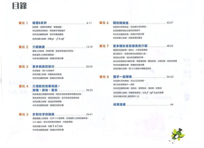 芬貝爾基礎鋼琴教材 預備級 習作C