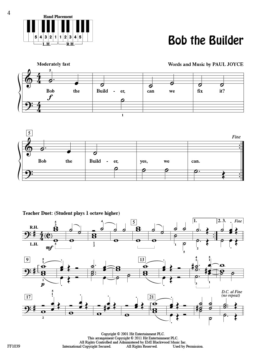 PlayTime Piano KIDS' SONGS Level 1