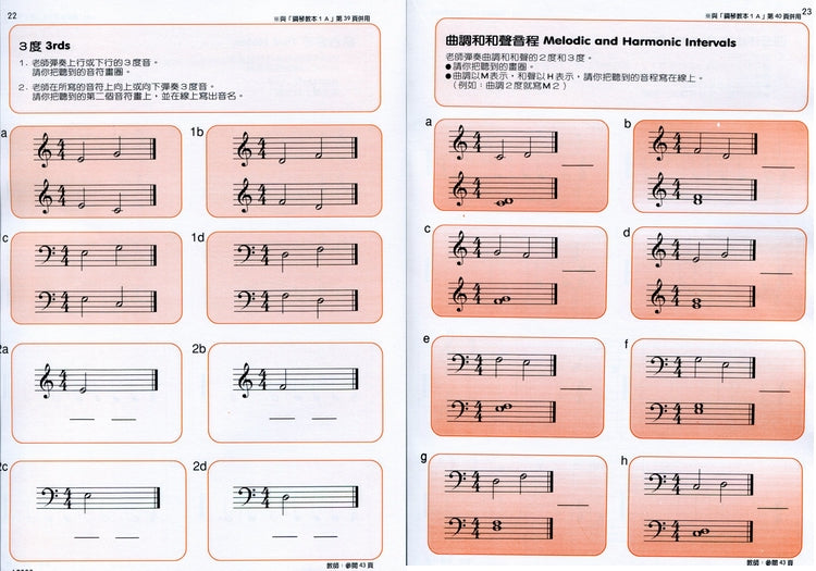 艾弗瑞 鋼琴聽音訓練 (1A)