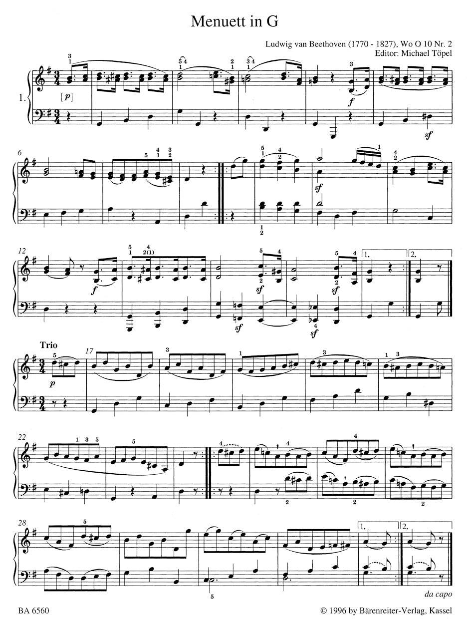 Easy Piano Pieces & Dances Beethoven