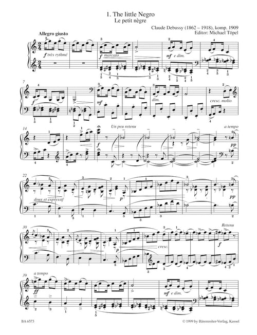 Easy Piano Pieces & Dances Debussy