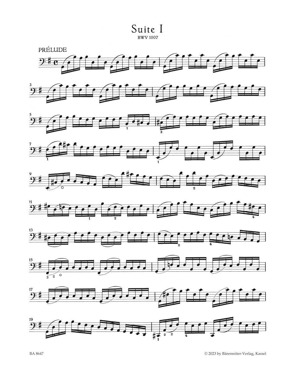 Bach-Suite I for Violoncello solo BWV 1007