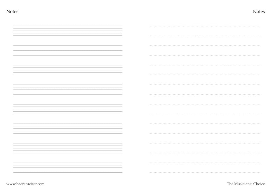 Notes -The Musician's Choice - Bärenreiter notebook with a cover in Fauré purple