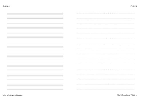Notes -The Musician's Choice - Bärenreiter notebook with a cover in Smetana green