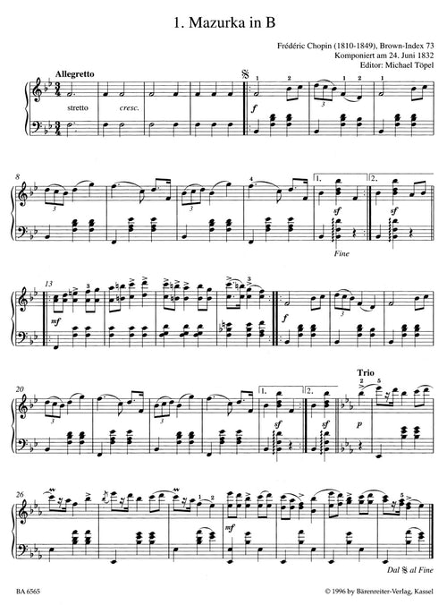 Easy Piano Pieces and Dances Chopin