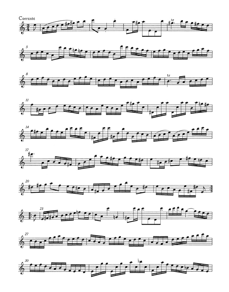 Partita for Solo Flute in A minor BWV 1013