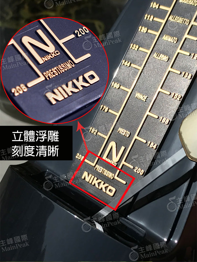 Nikko 傳統發條機械式節拍器 紅色